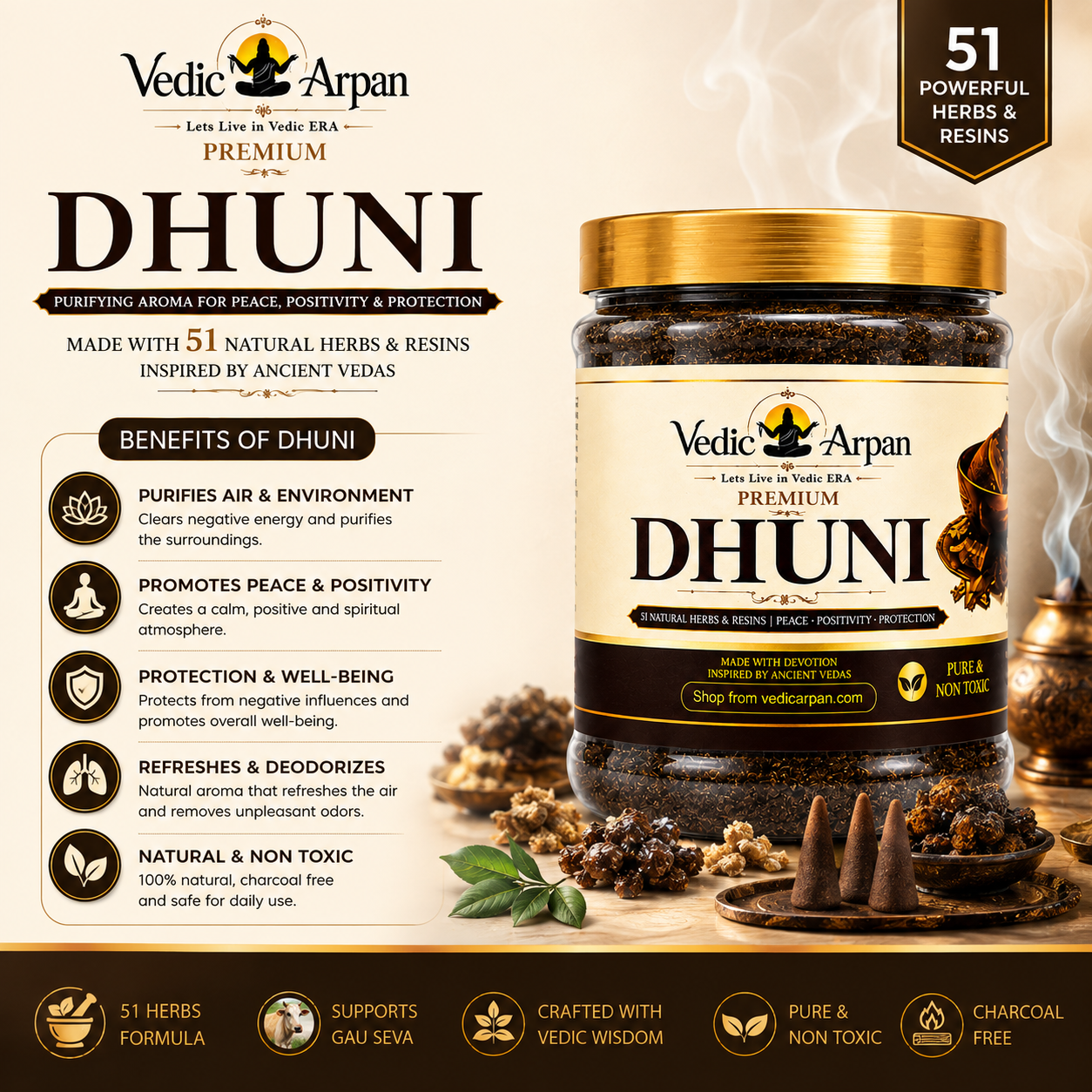 Sidh Vedic Premium Dhuni | Dhuni Powder | 200 Gm - 2 Jars - Image 4